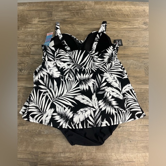NWT Swim Solutions Triple Tier Fauxkini One Piece - Picture 3 of 12